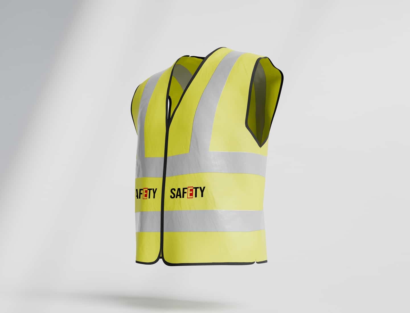 Mock-up de gilet réfléchissant par Grafeek Communication / Imprimerie Arlequin, spécialistes du textile personnalisé à Dommartin-lès-Toul.