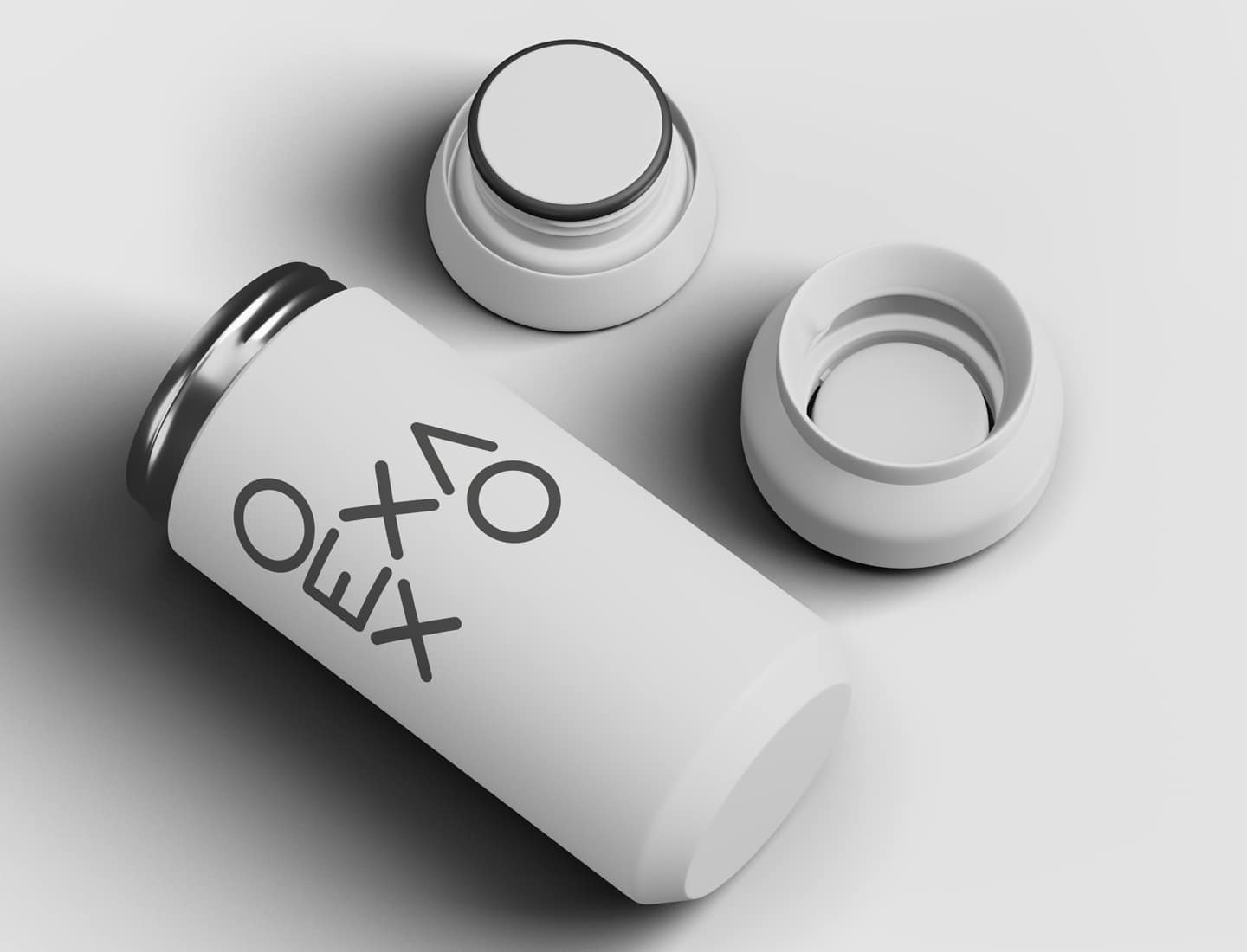 mockup de gourde isotherme exa par Grafeek Communication / Imprimerie Arlequin, Objets publicitaires personnalisés à Dommartin-lès-Toul