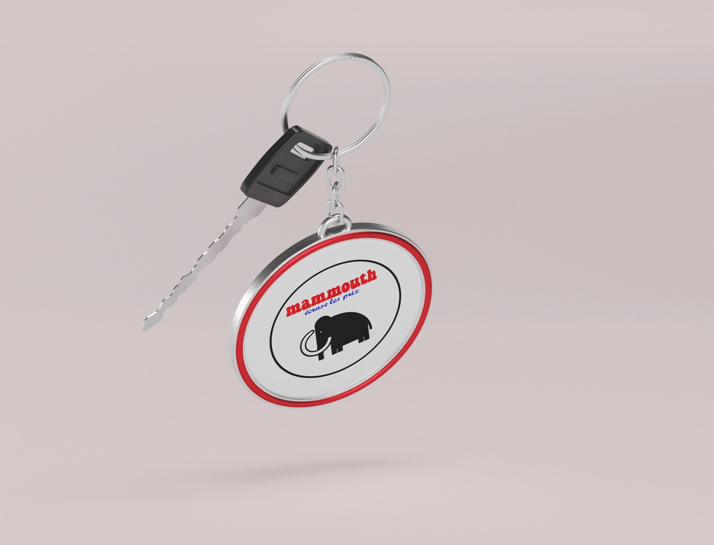 mockup de porte de clef mammouth par Grafeek Communication / Imprimerie Arlequin, Objets publicitaires personnalisés à Dommartin-lès-Toul