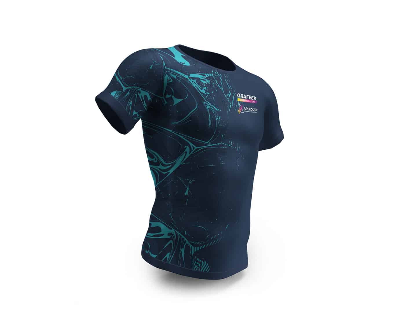 Mock-up d'un textile sport par Grafeek Communication / Imprimerie Arlequin, spécialistes du textile personnalisé à Dommartin-lès-Toul.